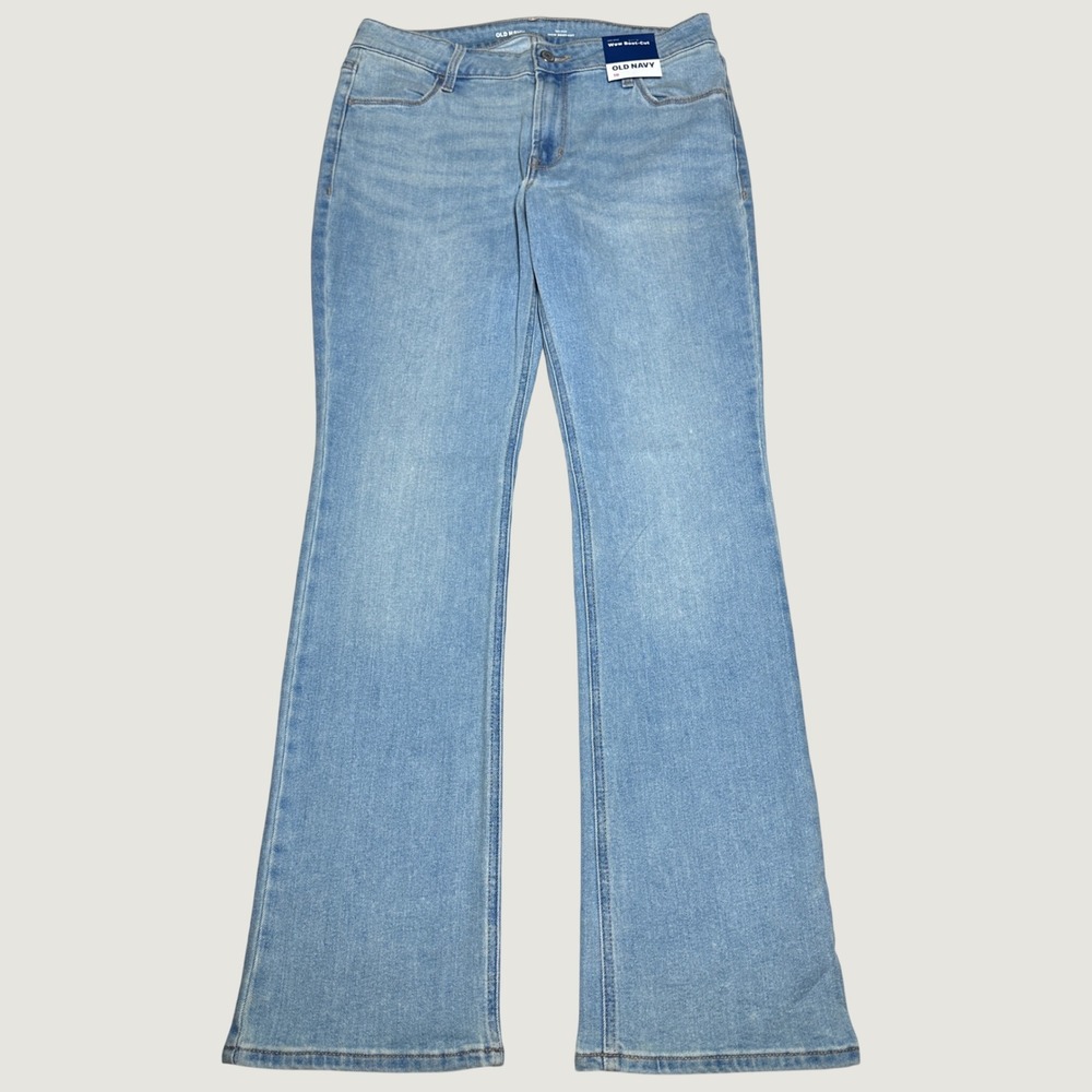 NEW Old Navy Wow Boot-Cut Jeans Womens 10 Mid-Rise Stretch Light Wash Blue‎ NWT